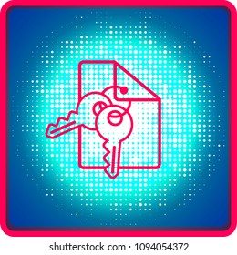 Pictograph of document with key for icon