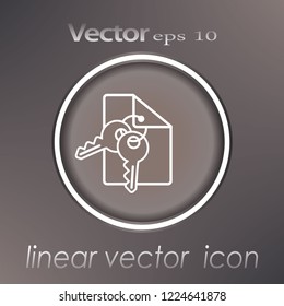 Pictograph of document with key for icon