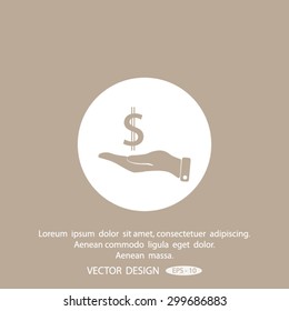 Pictograph of Dollar Sign Vector Icon 