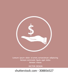 Pictograph of Dollar Sign Vector Icon