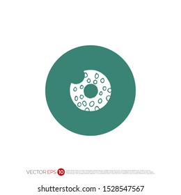 Pictograph of donut for template logo, icon, and identity vector designs.