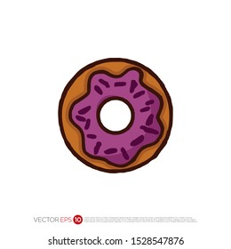 Pictograph of donut for template logo, icon, and identity vector designs.