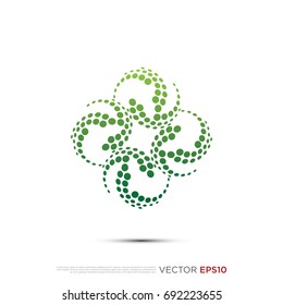 Pictograph of dot geometric pattern for icon, logo and identity designs