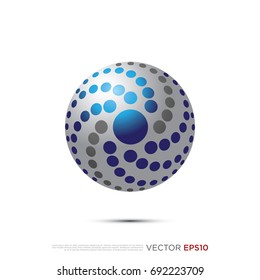 Pictograph of dot geometric pattern for icon, logo and identity designs