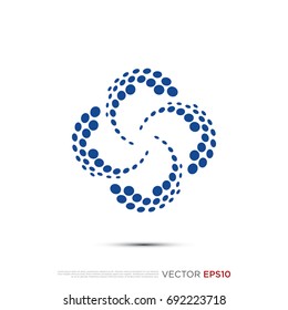 Pictograph of dot geometric pattern for icon, logo and identity designs