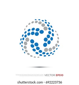 Pictograph of dot geometric pattern for icon, logo and identity designs