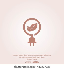Pictograph eco power icon