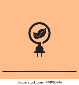 Pictograph eco power icon