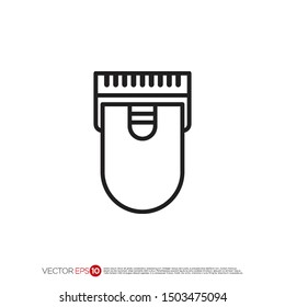 Pictograph of electric razor for template logo, icon, and identity vector designs.