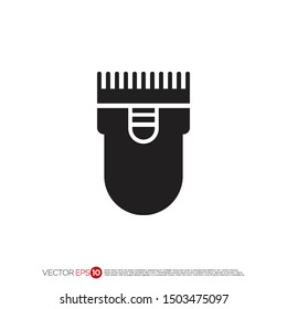 Pictograph of electric razor for template logo, icon, and identity vector designs.
