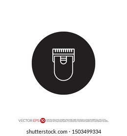 Pictograph of electric razor for template logo, icon, and identity vector designs.