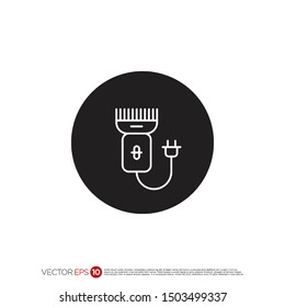 Pictograph of electric razor for template logo, icon, and identity vector designs.