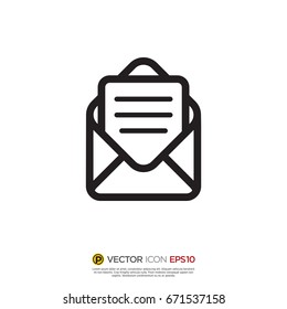 Pictograph of envelope for icon, logo and identity designs
