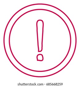 Pictograph of exclamation mark