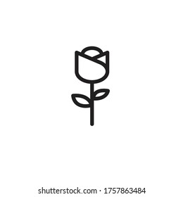Pictograph of flower for icon, logo and identity designs. 