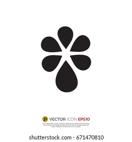 Pictograph of flower for icon, logo and identity designs