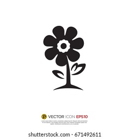 Pictograph of flower for icon, logo and identity designs