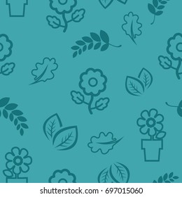 Pictograph of flower seamless pattern for background or illustrations vector design