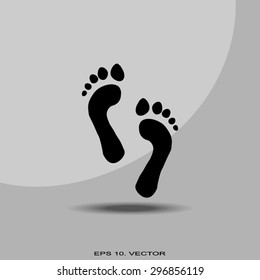 Pictograph of footprints
