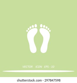 Pictograph of footprints