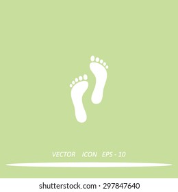 Pictograph of footprints
