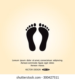 Pictograph of footprints