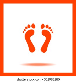 Pictograph of footprints