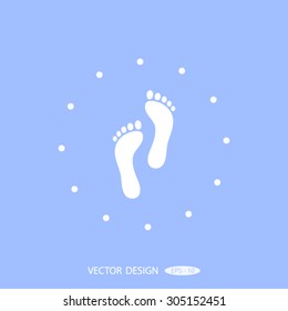 Pictograph of footprints