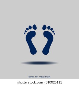 Pictograph of footprints