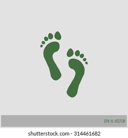 Pictograph of footprints