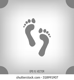 Pictograph of footprints
