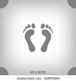 Pictograph of footprints