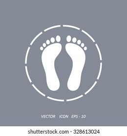 Pictograph of footprints