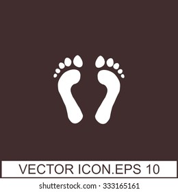 Pictograph of footprints