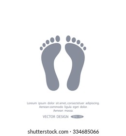 Pictograph of footprints