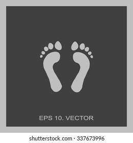 Pictograph of footprints