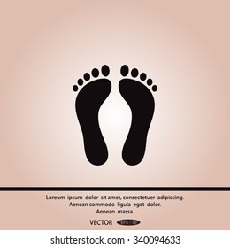 Pictograph of footprints