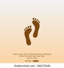 Pictograph of footprints