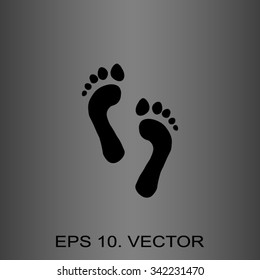 Pictograph of footprints