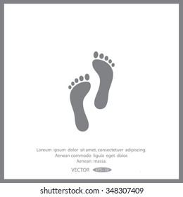 Pictograph of footprints