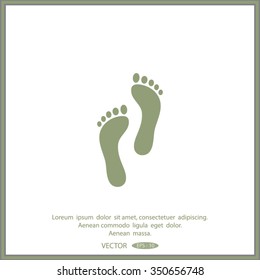 Pictograph of footprints