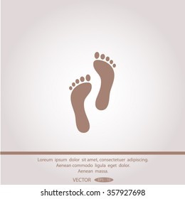 Pictograph of footprints