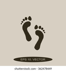 Pictograph of footprints