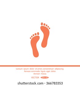 Pictograph of footprints