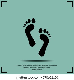 Pictograph of footprints