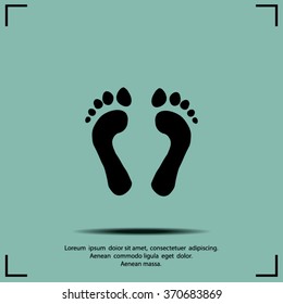 Pictograph of footprints