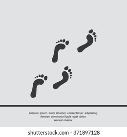 Pictograph of footprints