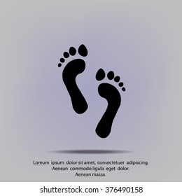 Pictograph of footprints