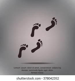 Pictograph of footprints