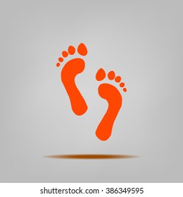 Pictograph of footprints